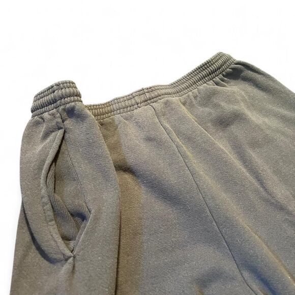 Vintage 90s Usa Made Cheetah Blank Black Cuffed Sweatpants Sz L READ DESC - Picture 3 of 6